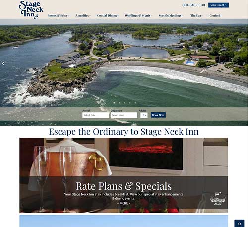 landing page for Stage Neck Inn