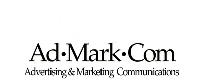 Ad Mark Com logo originated from shapes in capital letters