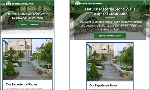 Thumbnail of Gogan Landscaping Mobile and Tablet Views